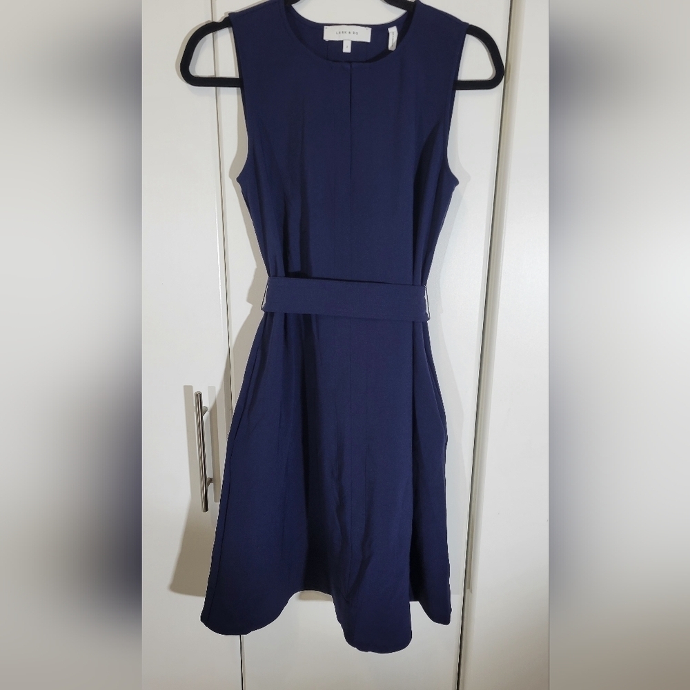 Lark & Ro Navy Sleeveless A Line Dress Size 2